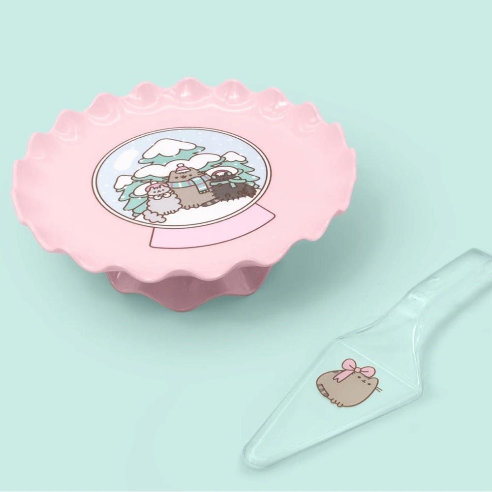 PUSHEEN CAKE STAND & SPATULA